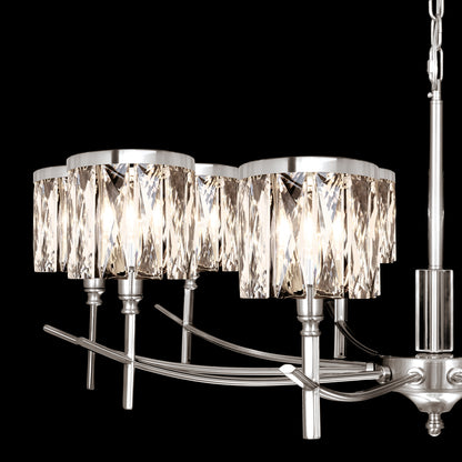 High End 10 Arm Nickel Chandelier