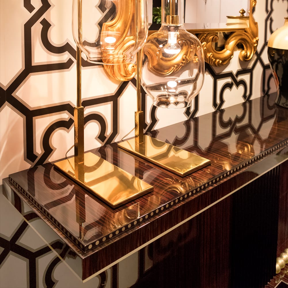 High End Art Deco Ebony Console Table