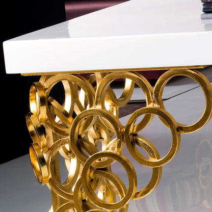 High End Contemporary Italian Gold Plated Coffee Table