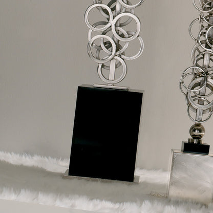 Large High End Contemporary Italian Silver Floor Lamp