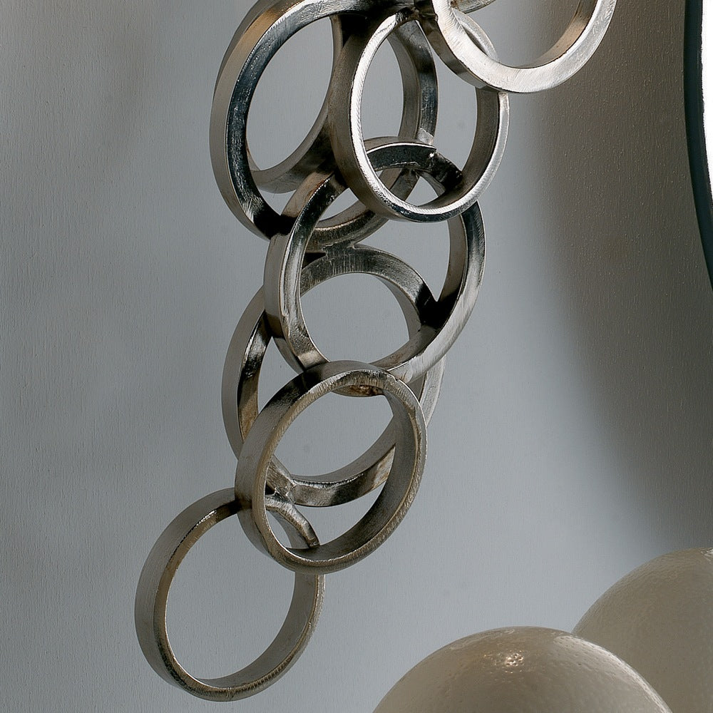 High End Contemporary Italian Silver Plated Wall Lamp