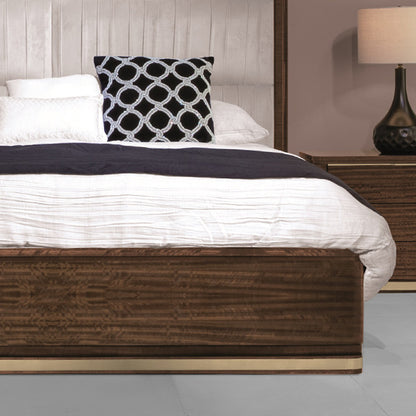 Contemporary Pleat Upholstered Bed