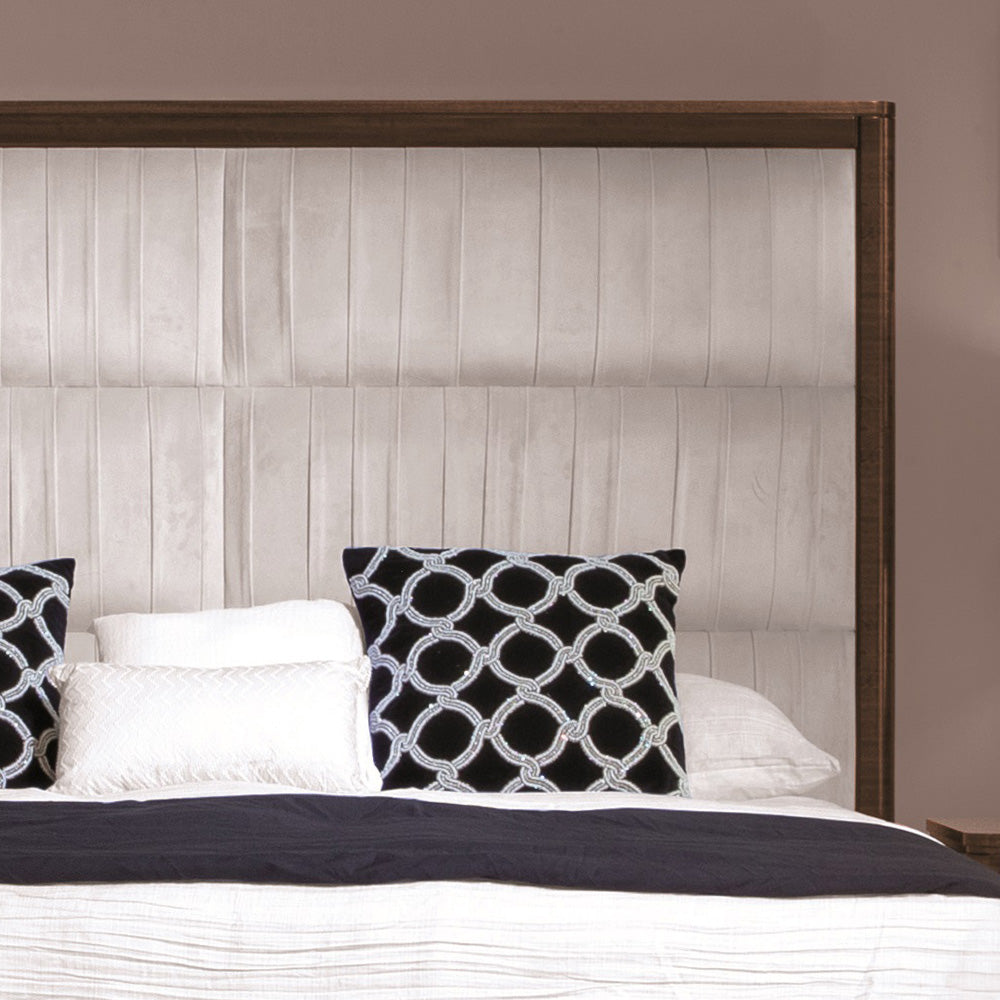 Contemporary Pleat Upholstered Bed