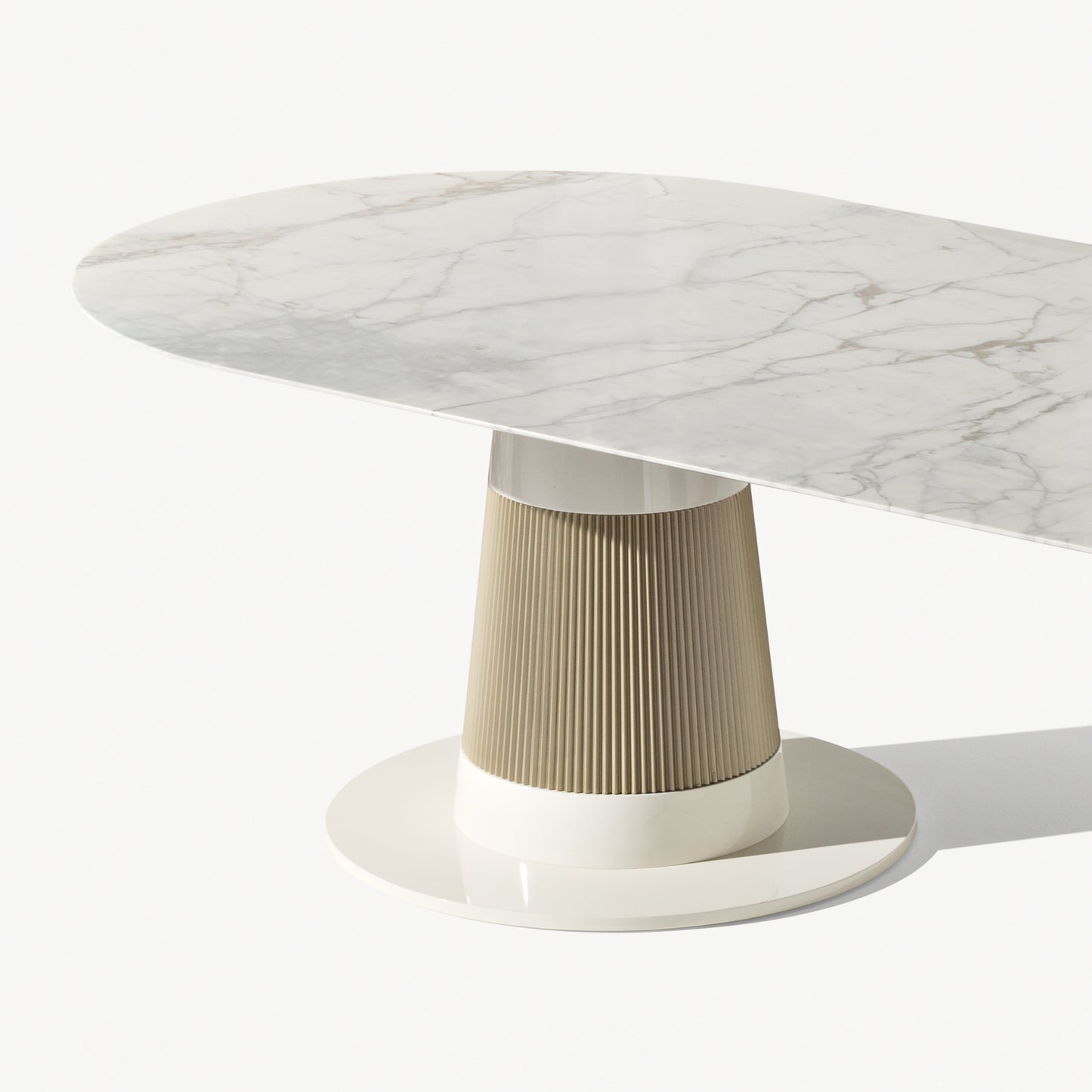 High End Contemporary Marble Oval Dining Table