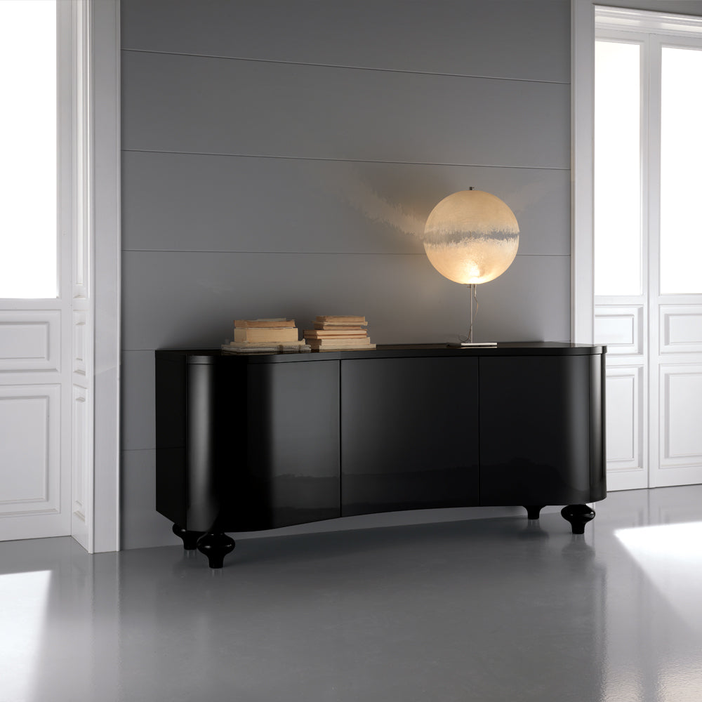 High End Designer Italian Black Buffet Sideboard