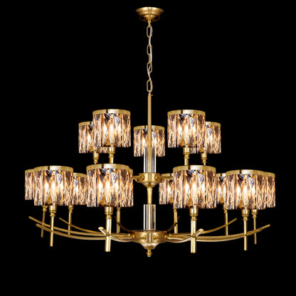 High End Gold Chandelier