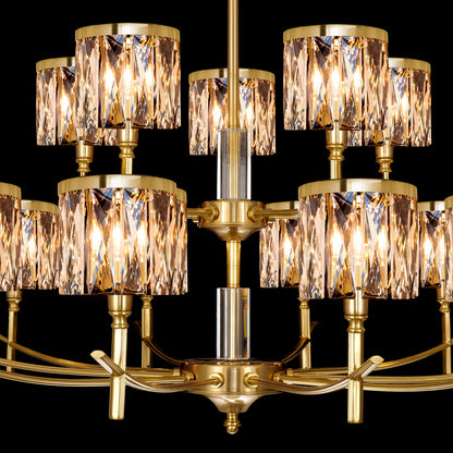 High End Gold Chandelier