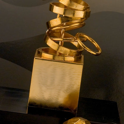 Large High End Handcrafted Contemporary Italian Gold Lamp