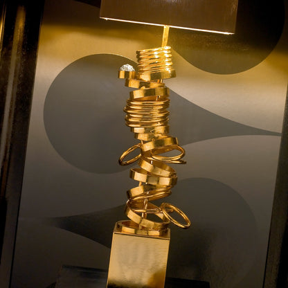 Large High End Handcrafted Contemporary Italian Gold Lamp