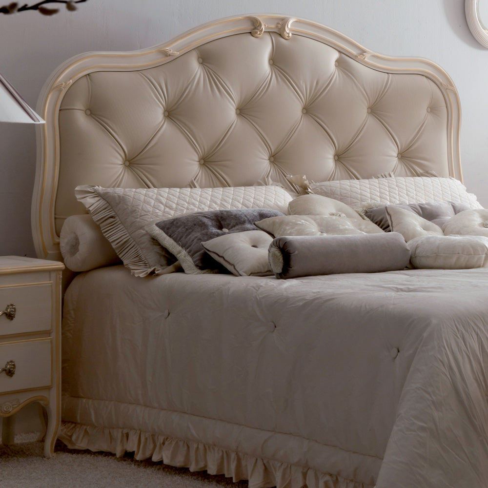 High End Italian Button Upholstered Bed