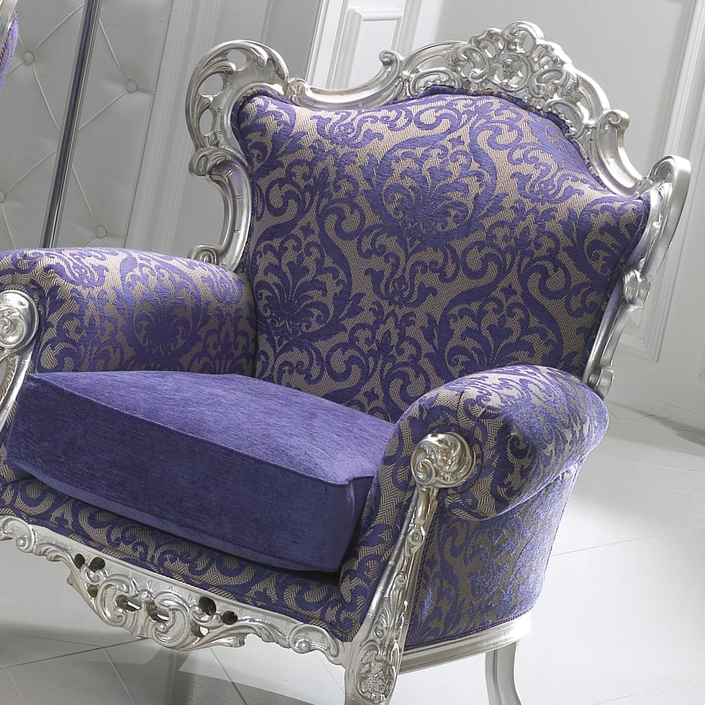 High End Italian Designer Rococo Armchair