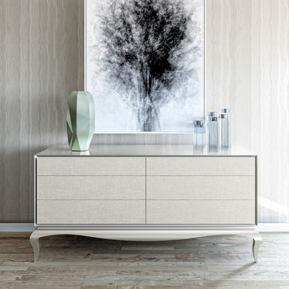 High End Modern Linen Upholstered Drawers