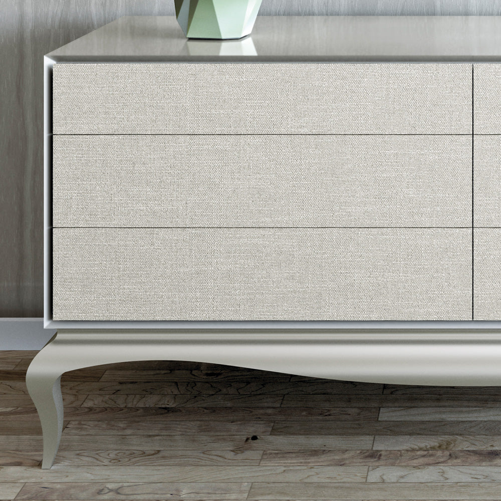 High End Modern Linen Upholstered Drawers