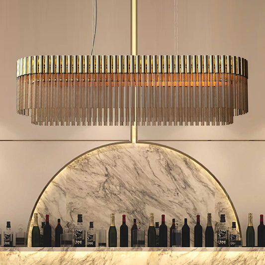 High End Modern Oval Chandelier