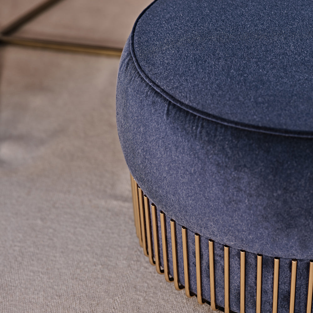 High End Modern Round Pouffe