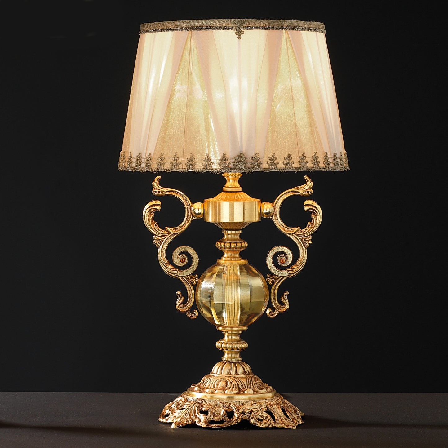 High End Ornate Glass Table Lamp