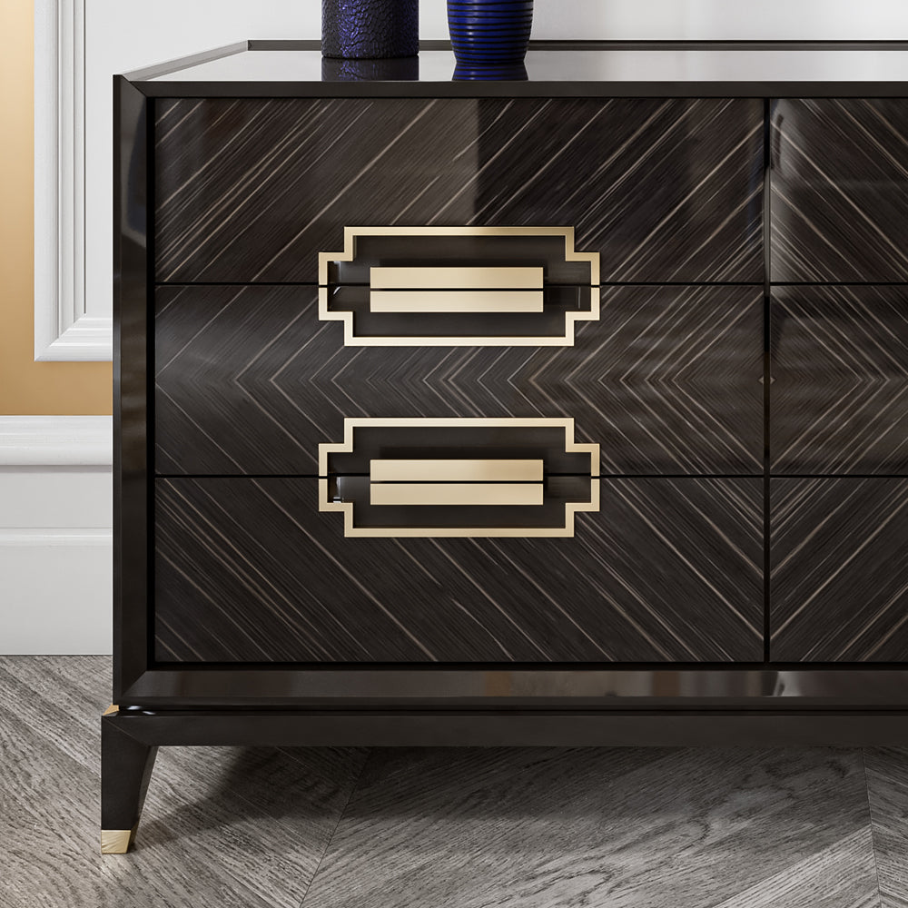 High End Veneer Chest Of Drawers