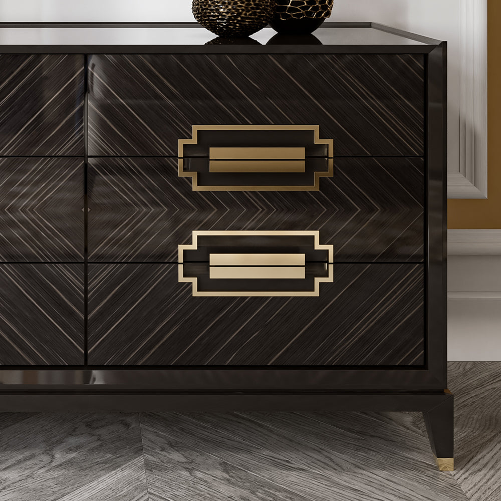 High End Veneer Chest Of Drawers