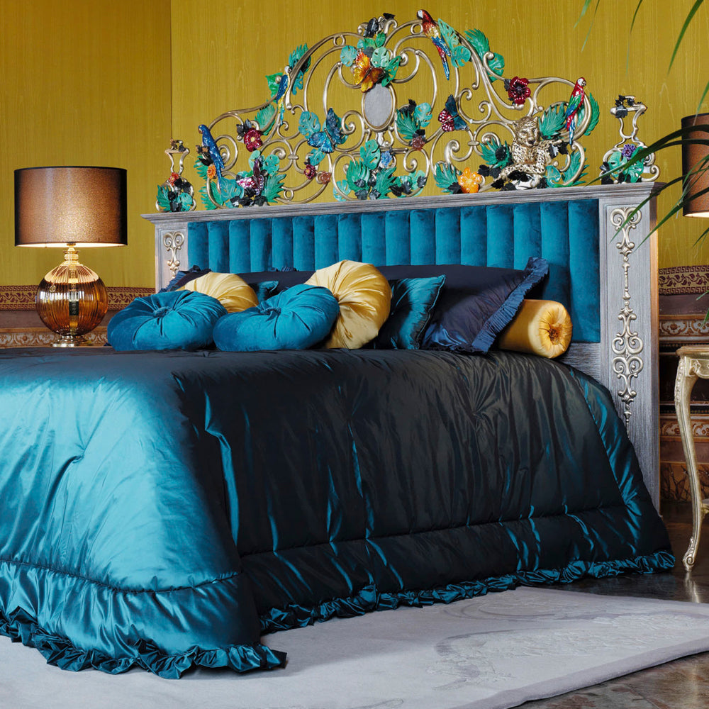 High End Venetian Style Tropical Brass Bed