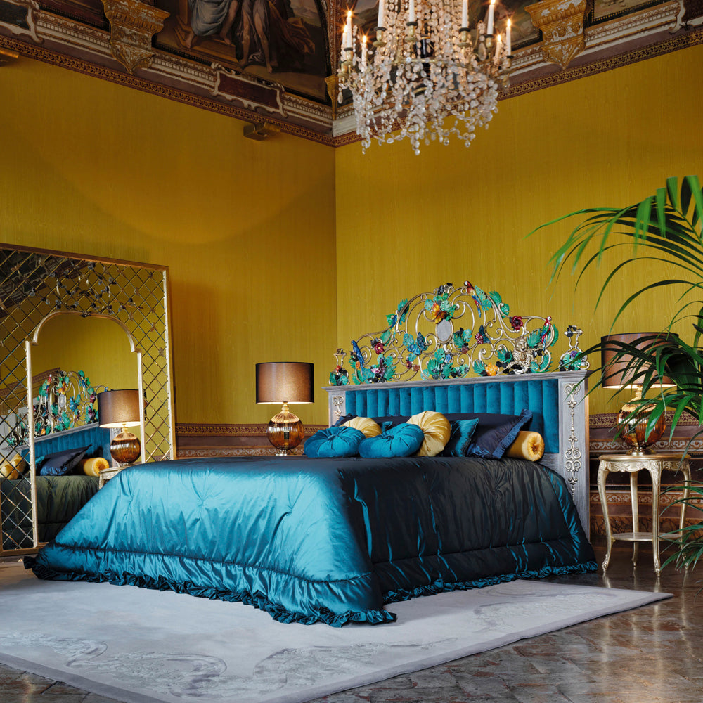 High End Venetian Style Tropical Brass Bed