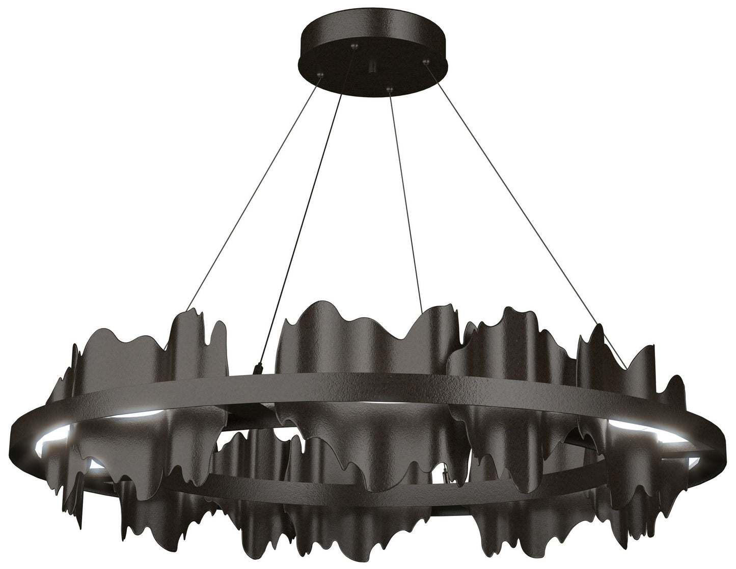 Hildene 38"W Circular Oil Rubbed Bronze Standard LED Pendant