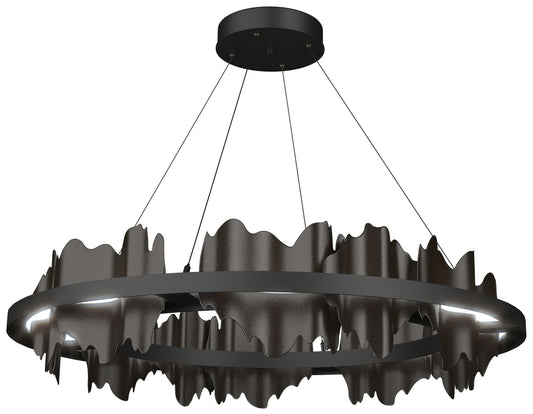 Hildene 38"W Oil Rubbed Bronze Accented Circular Black Standard LED Pe