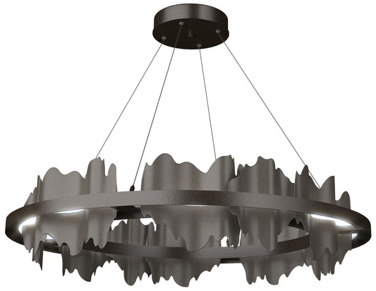 Hildene 38"W Smoke Accented Circular Oil Rubbed Bronze Standard LED Pe