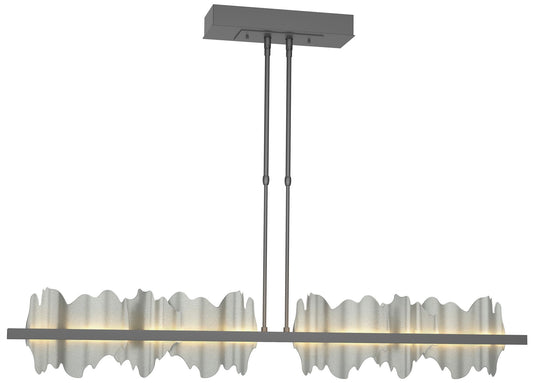 Hildene 51.9" Black & Vintage Platinum Long LED Pendant