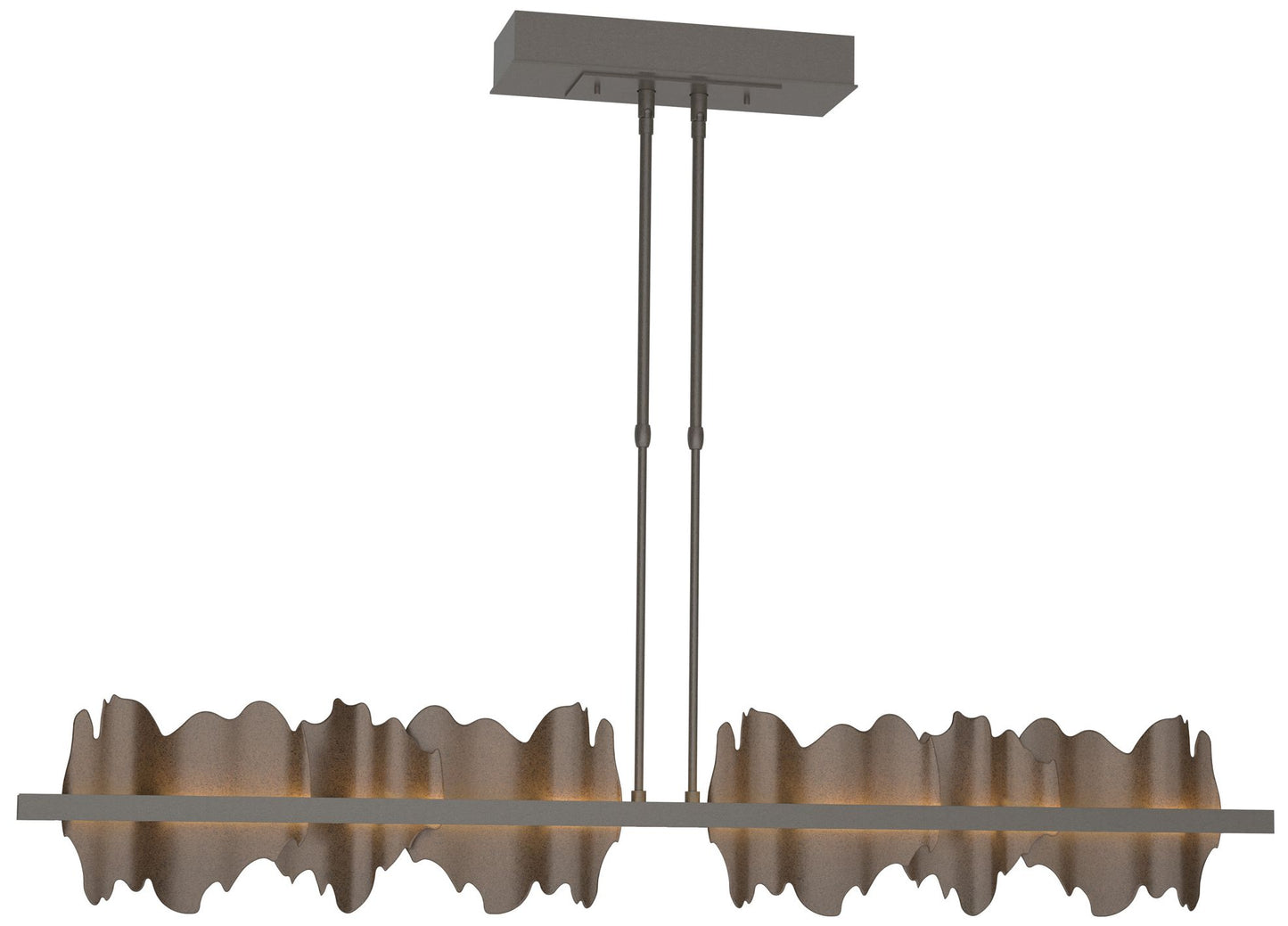 Hildene 51.9" Dark Smoke & Bronze Long LED Pendant