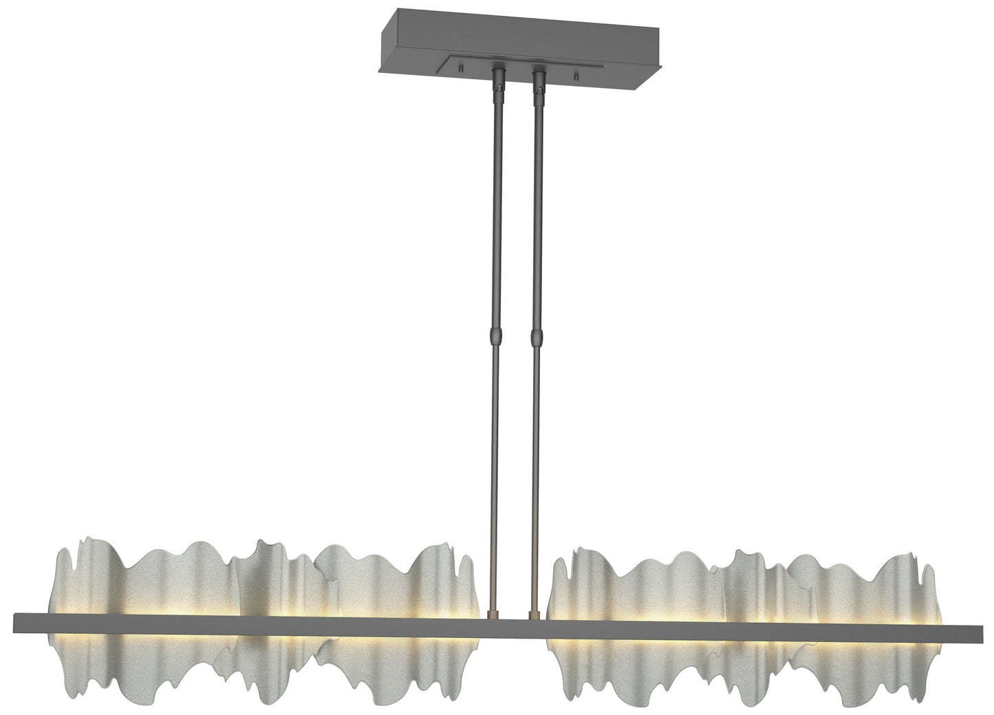 Hildene 51.9" Wide Large Black And Vintage Platinum LED Pendant