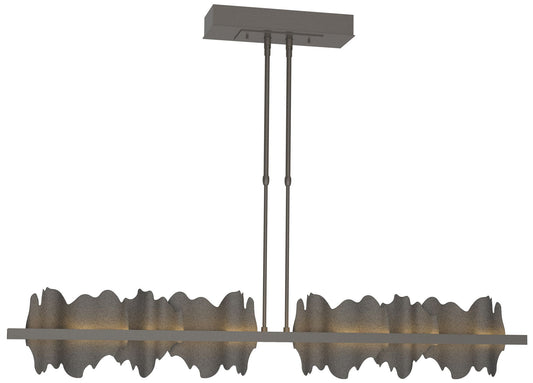 Hildene 51.9" Wide Large Dark Smoke And Natural Iron LED Pendant