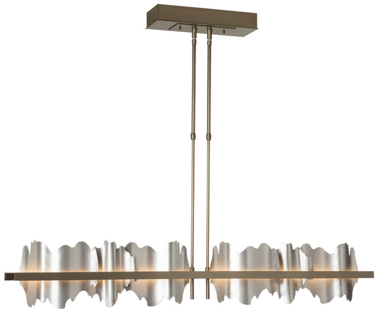 Hildene 51.9" Wide Large Dark Smoke And Vintage Platinum LED Pendant