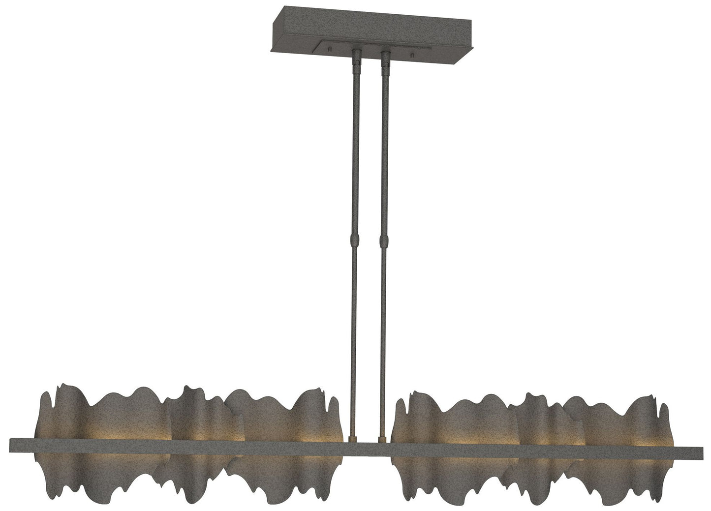 Hildene 51.9" Wide Large Natural Iron And Natural Iron LED Pendant