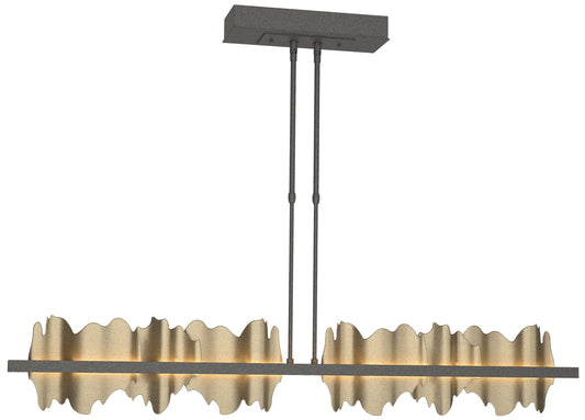 Hildene 51.9" Wide Large Natural Iron And Soft Gold LED Pendant