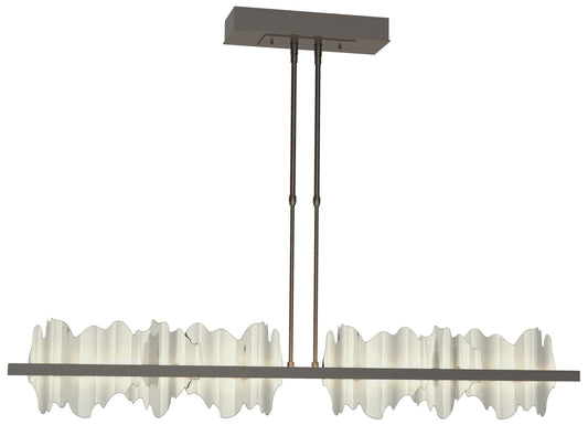 Hildene 51.9" Wide Large Oil Rubbed Bronze And Sterling LED Pendant