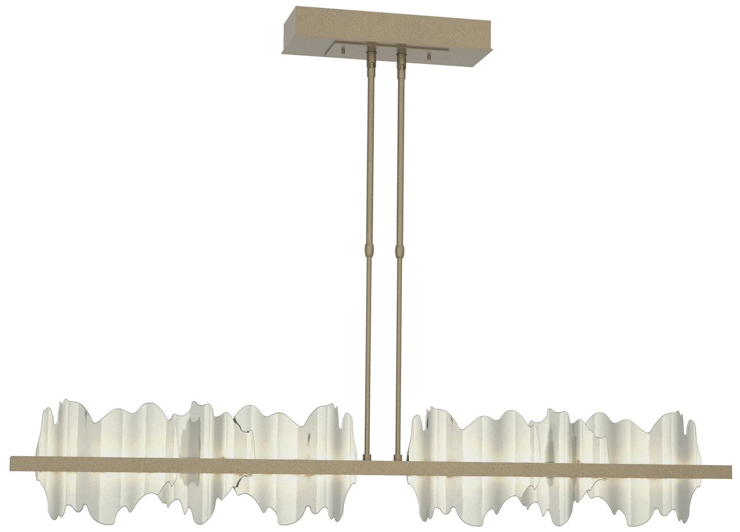 Hildene 51.9" Wide Large Soft Gold And Sterling LED Pendant