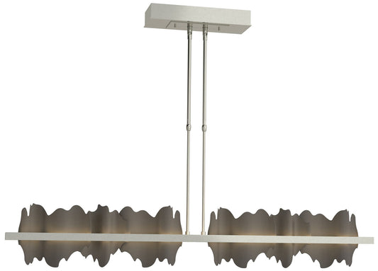 Hildene 51.9" Wide Large Sterling And Dark Smoke LED Pendant