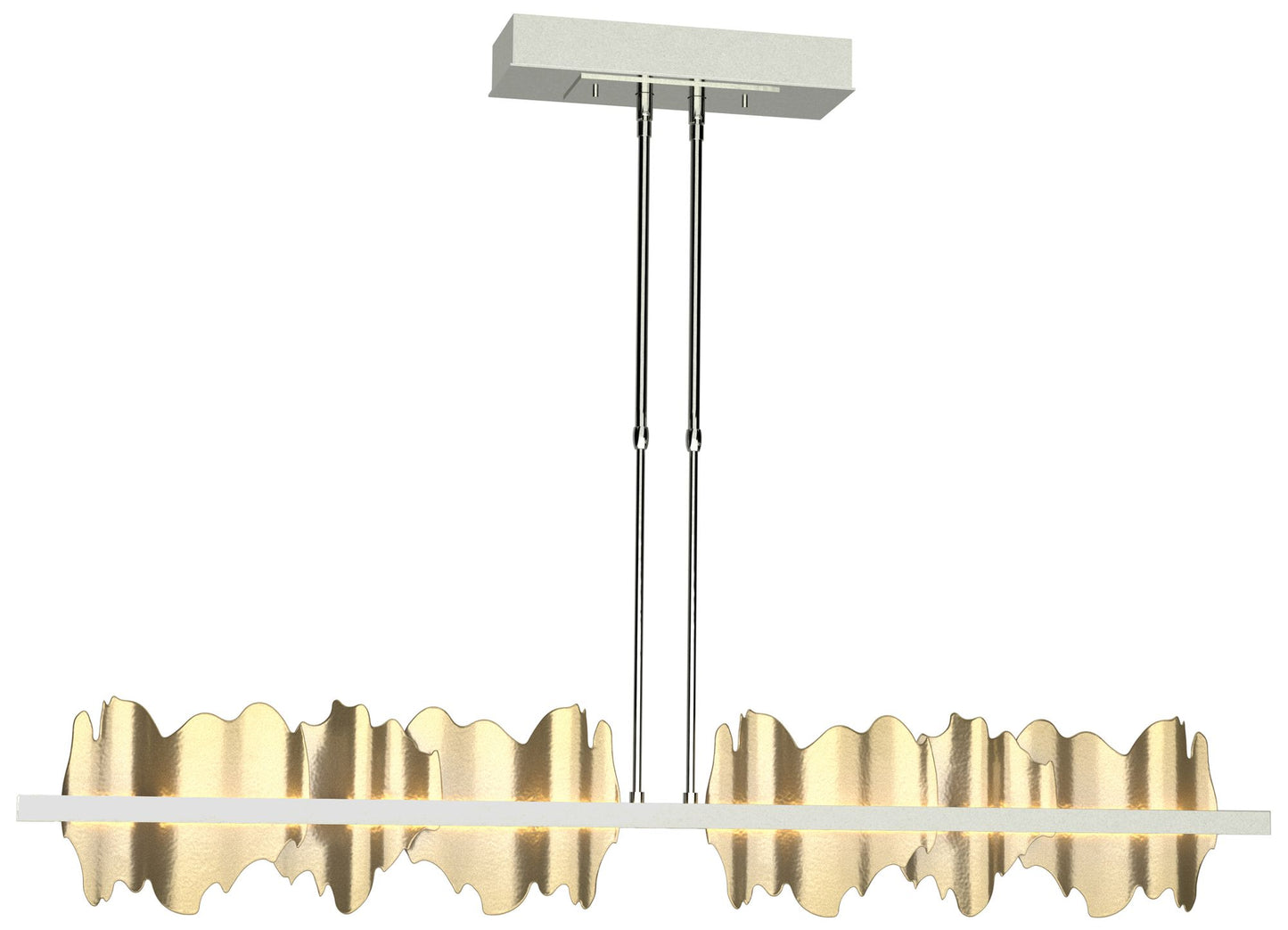 Hildene 51.9" Wide Large Sterling And Modern Brass LED Pendant