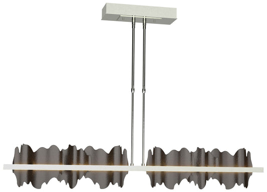 Hildene 51.9" Wide Large Sterling And Oil Rubbed Bronze LED Pendant