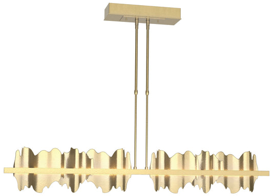 Hildene 51.9"W Brass Accented Large Brass Standard LED Pendant