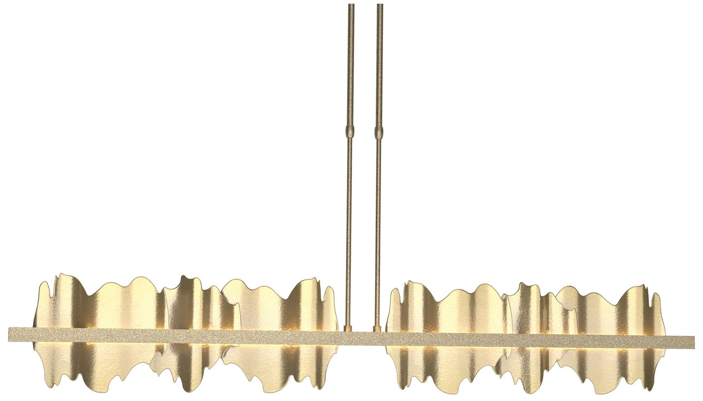 Hildene 51.9"W Brass Accented Large Soft Gold Short Height LED Pendant