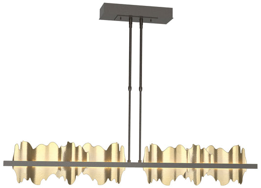 Hildene 51.9"W Large Oil Rubbed Bronze And Modern Brass LED Pendant