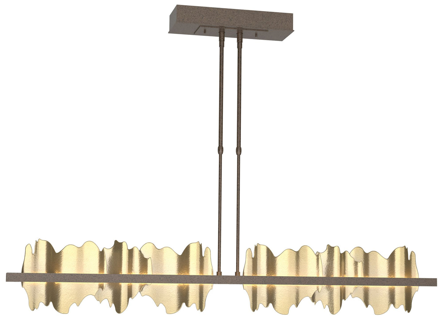 Hildene 51.9"W Modern Brass Accented Large Bronze Standard LED Pendant