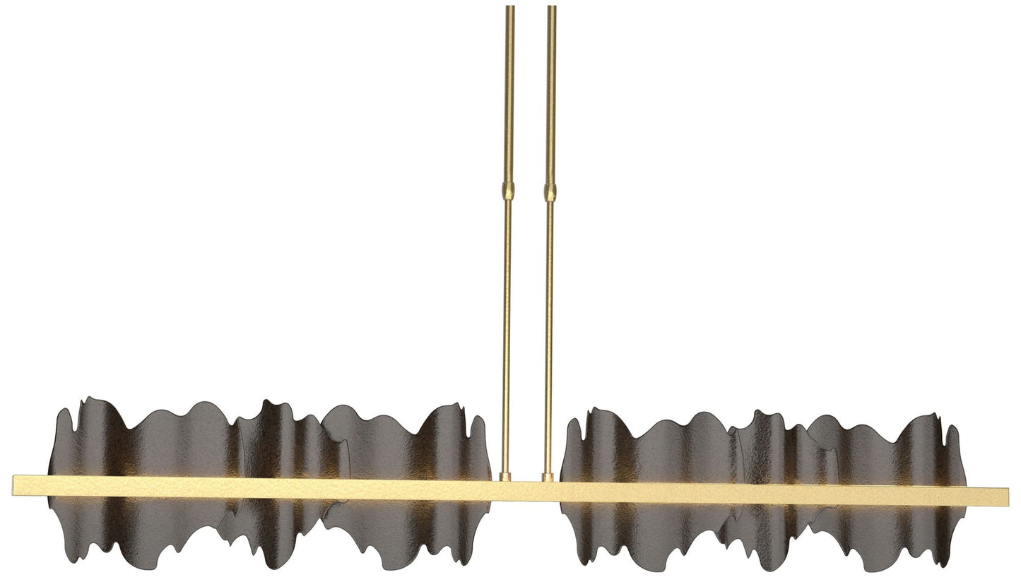 Hildene 51.9"W Oil Rubbed Bronze Accented Brass Long LED Pendant