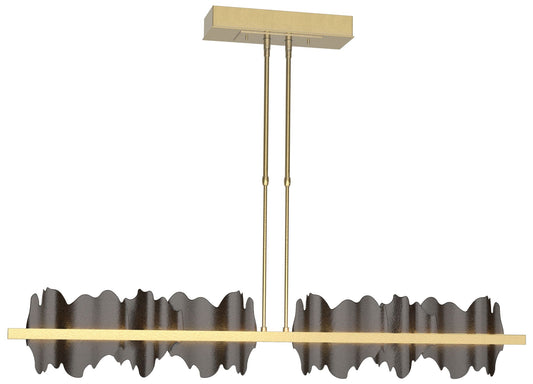 Hildene 51.9"W Oil Rubbed Bronze Accented Brass Standard LED Pendant