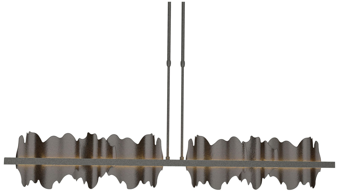 Hildene 51.9"W Oil Rubbed Bronze Accented Iron Long LED Pendant