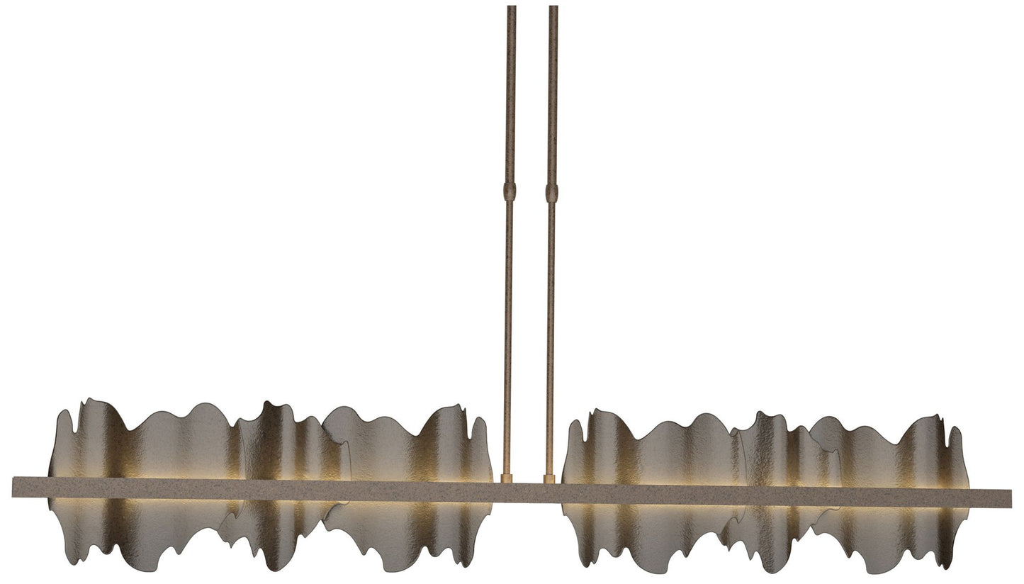 Hildene 51.9"W Oil Rubbed Bronze Accented Large Bronze Long LED Pendan