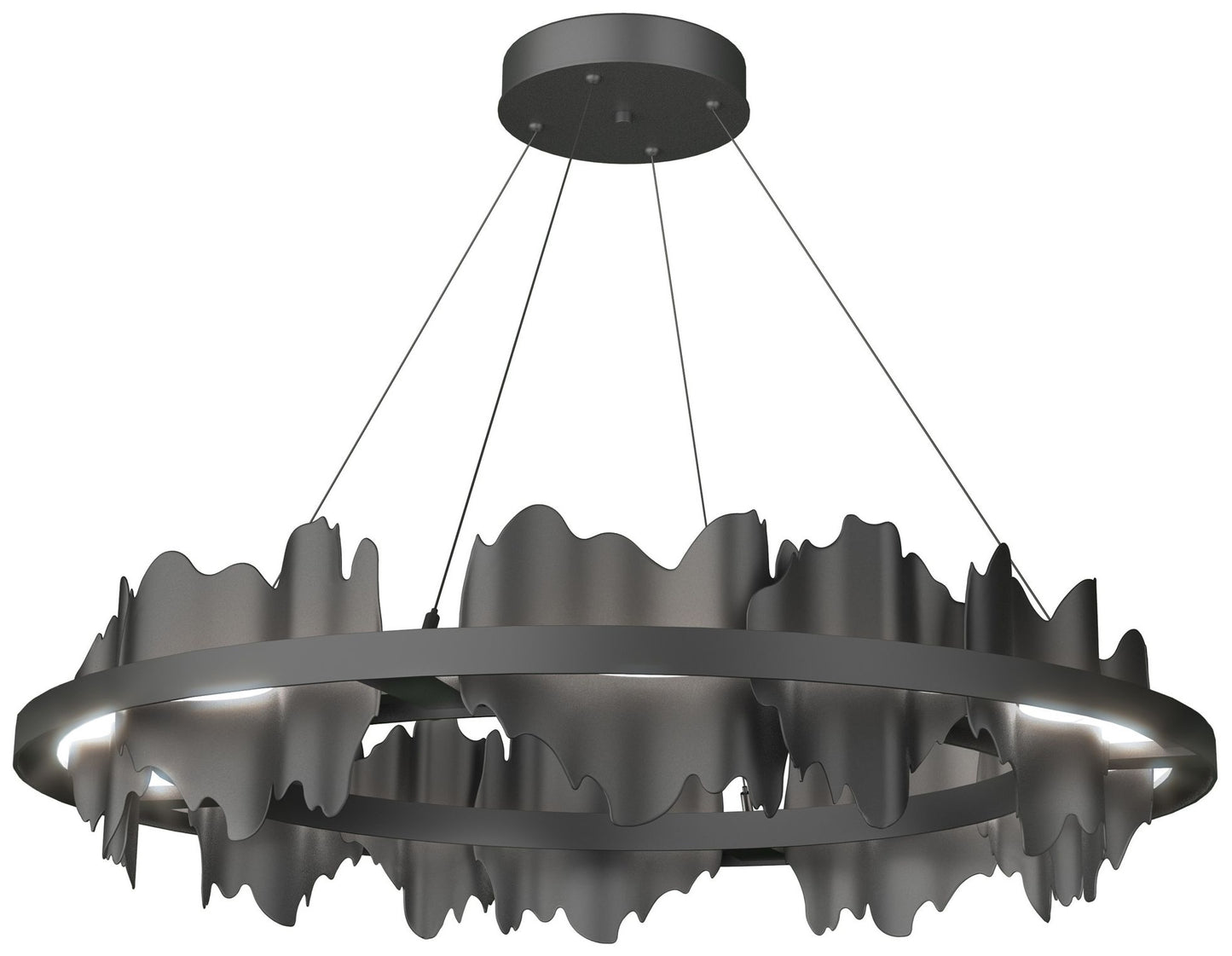 Hildene Circular LED Pendant - Black - Black