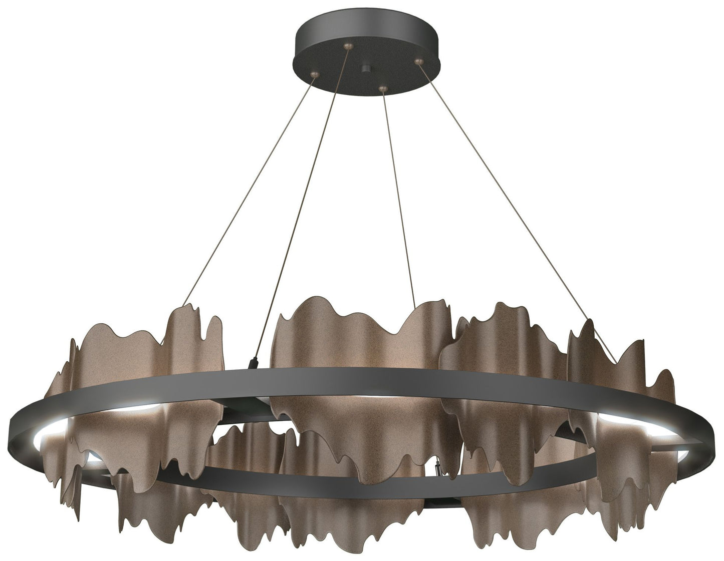 Hildene Circular LED Pendant - Black - Bronze