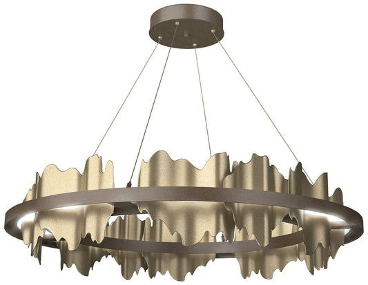 Hildene Circular LED Pendant - Bronze - Gold